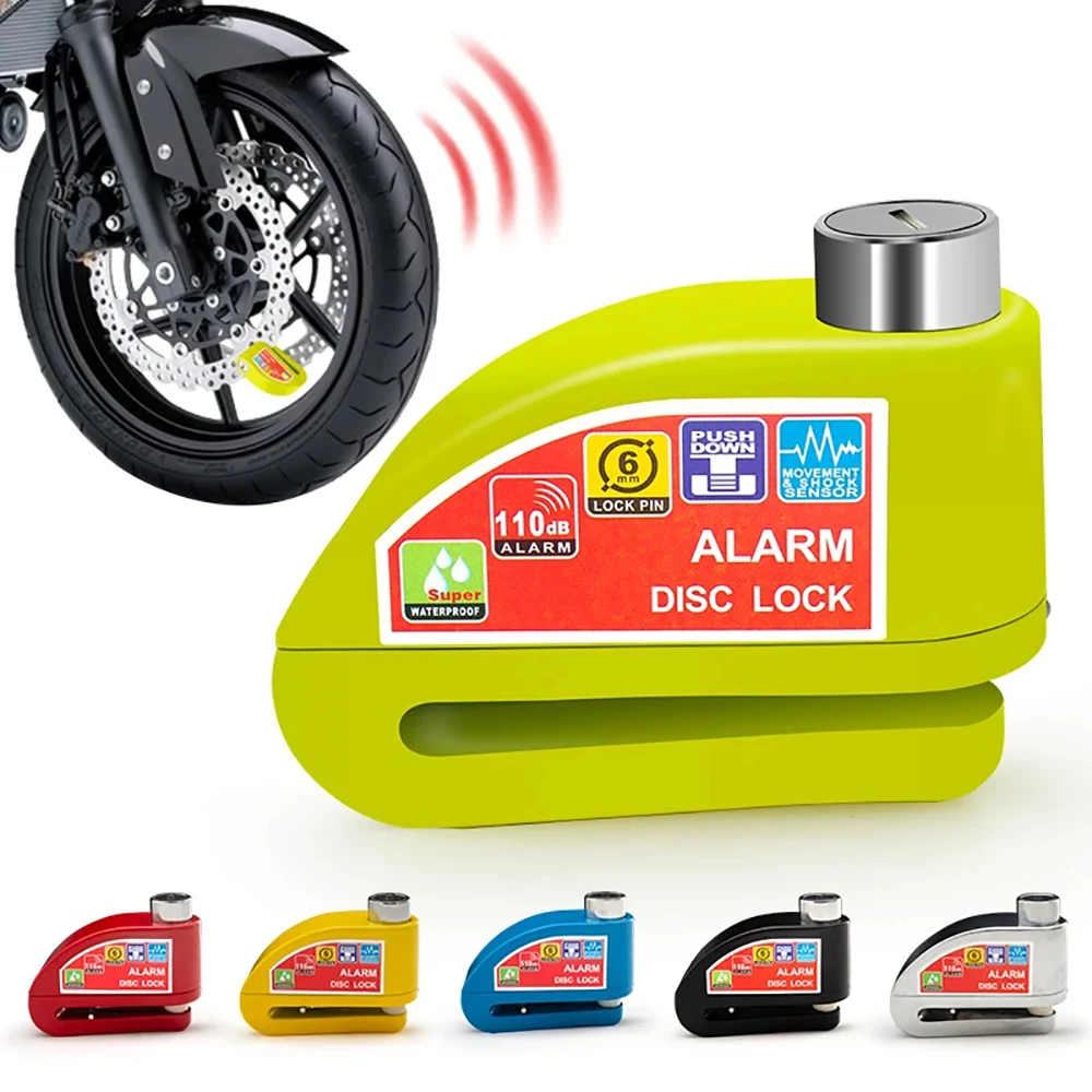 Motorfiets Fiets Slot Alarm Veiligheid Bescherming Hangslot Schijf Aluminium Anti-Diefstal Herinnering Touw Slot Tas Motor Accesso