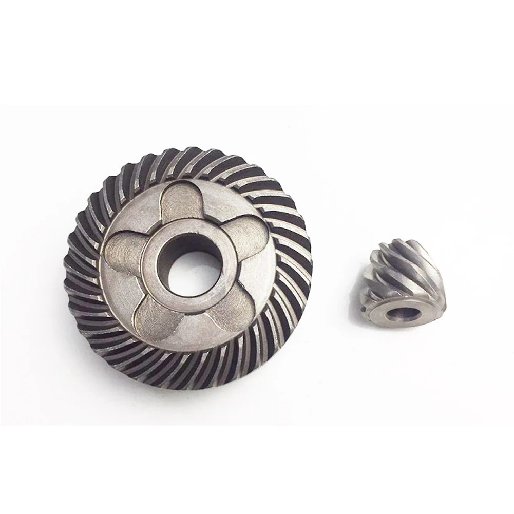 2pcs Angle Grinder Spiral Bevel Gear Straight Helical Teeth for GWS6-100 Angle Grinder Spiral Bevel Steel Gear Power Tool parts