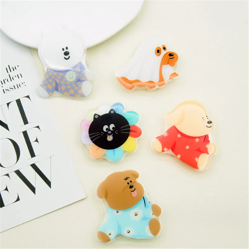 Dog Cat Bear Mobile Phone Holder Stand Cute Fold Finger Shrink Grip Bracket Accessories Socket For iPhone 13 14 Xiaomi