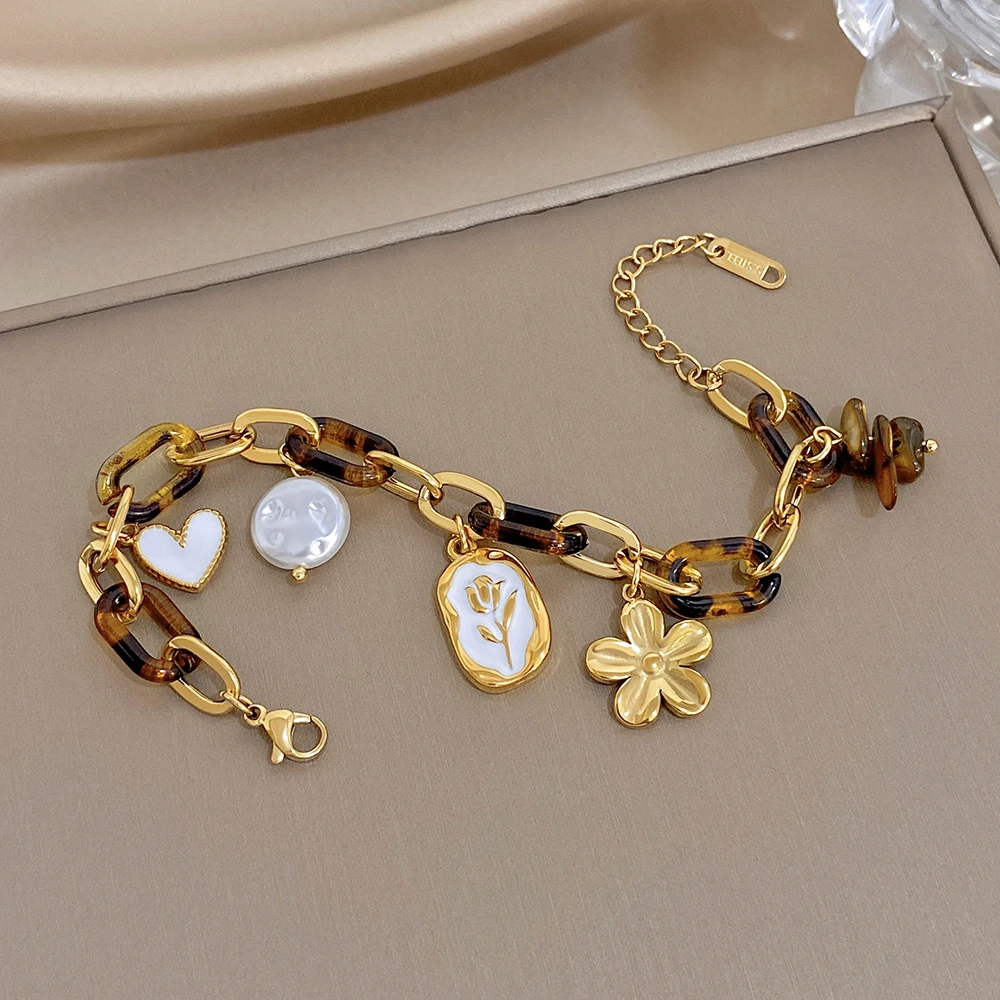 Greatera Marken-Armband für Damen aus Edelstahl im Büroklammer-Stil, zierliche Anhänger-Handkette, Party-Klassiker, wasserdichter Schmuck – Detail 7