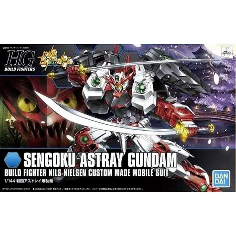 Bandai Genuine Gundam Model Kit Anime Figure HGBF 1/144 Sengoku Astray Collection Gunpla Anime Action Figure Toys for Children