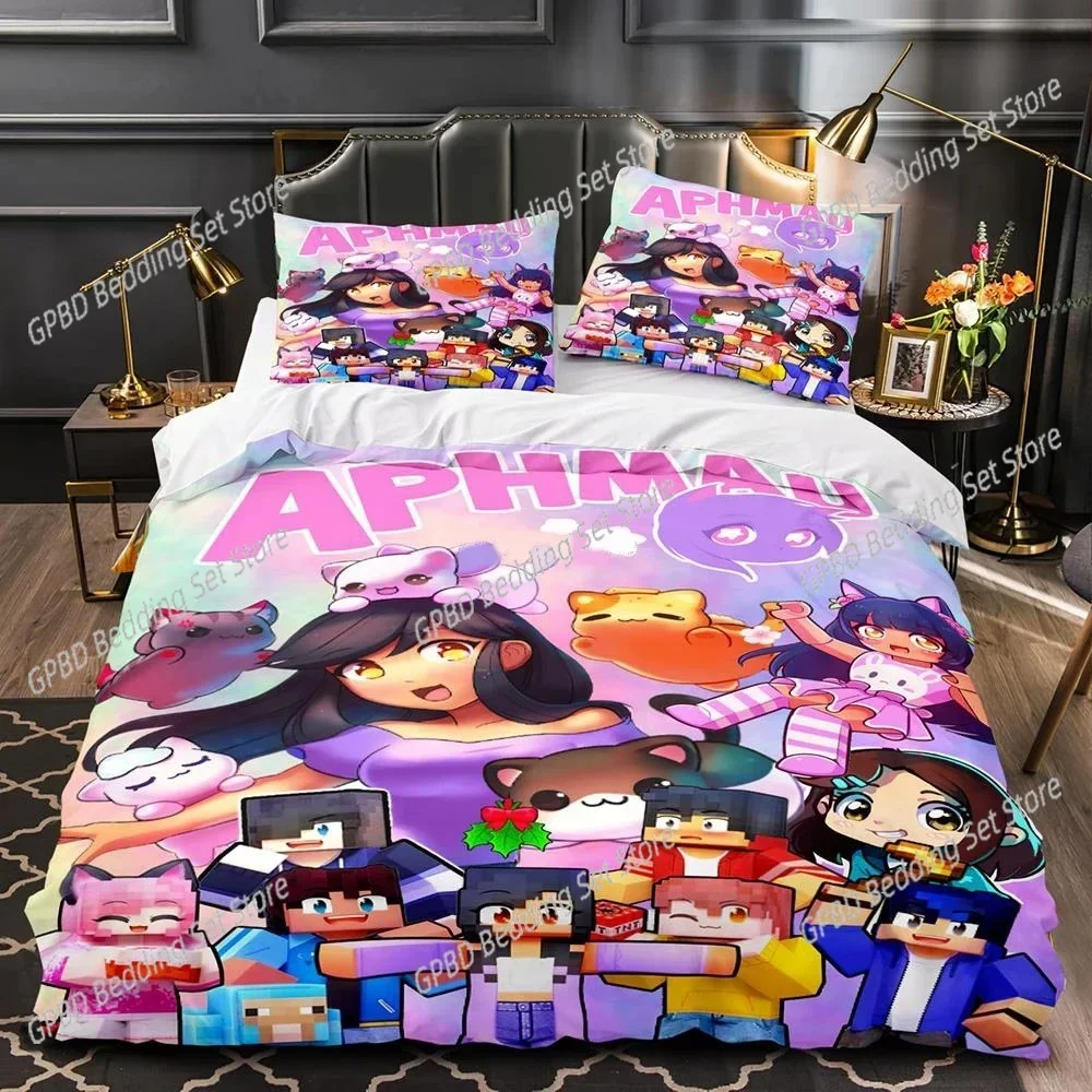 

Luxury New Aphmau Bedding Set Single Twin Double Queen King Cal King Size Bed Linen Set
