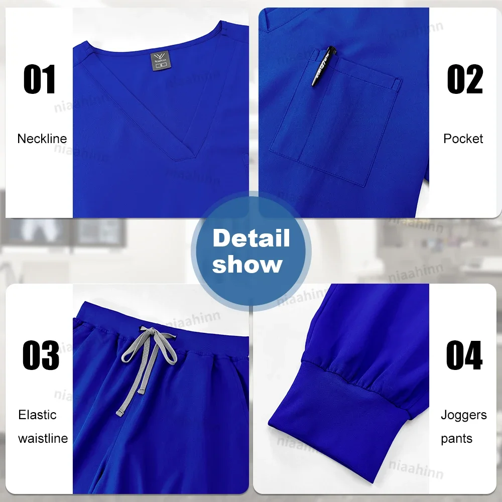 Wholesale Price Medical Scrubs Women Men Multicolour Scrub Top+pants Suit Short Sleeved Nursing Joggers Scrub Veterinary Uniform