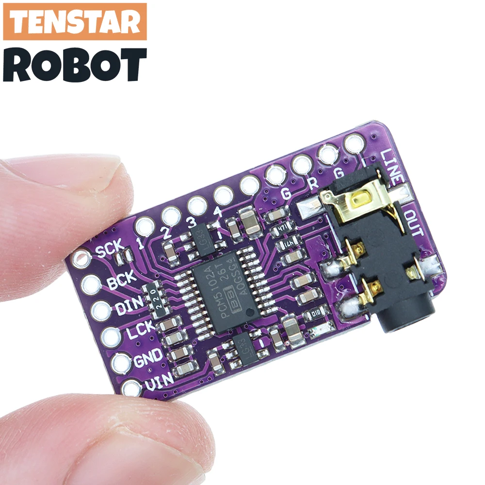 Interface I2S PCM5102A DAC Decoder GY-PCM5102 I2S Player Module For Raspberry Pi pHAT Format Board Digital PCM5102 Audio Board