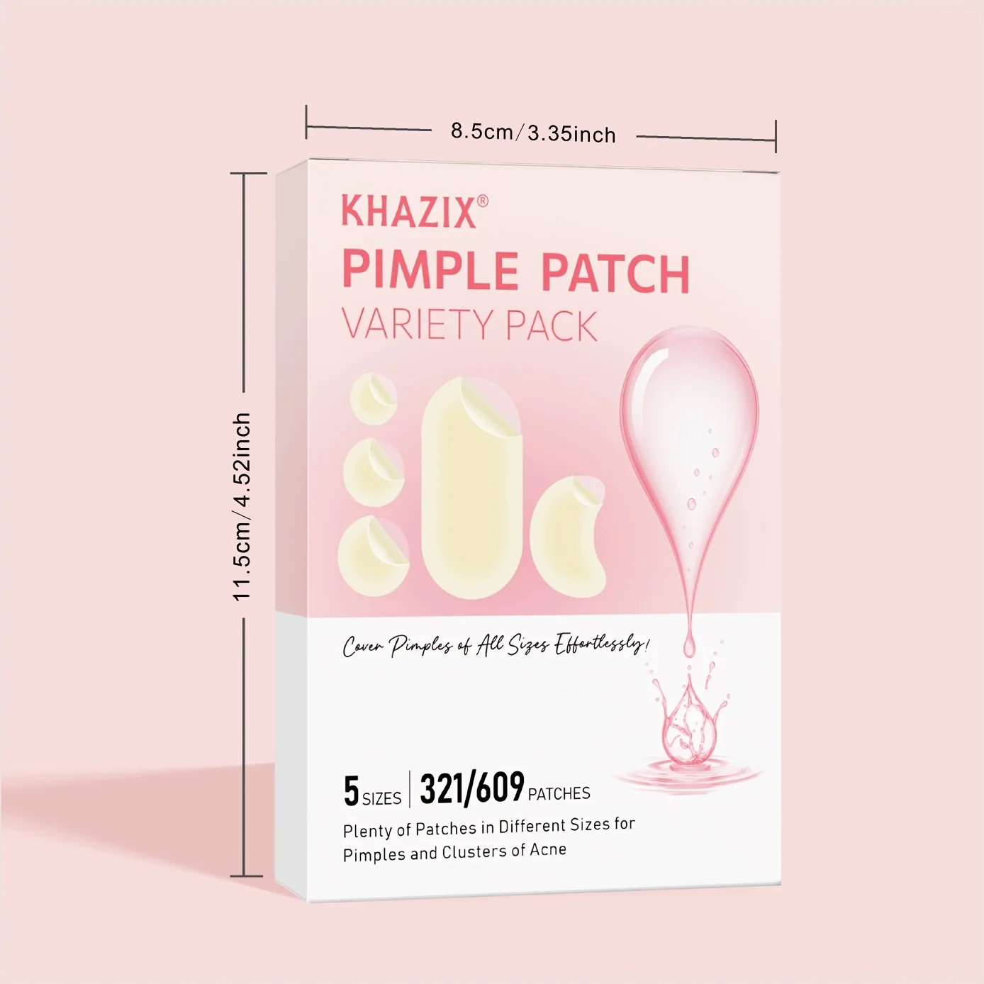 321/609PCS Hydrocolloid Acne Patch | Blemish Coverage | Suitable for Daily Facial Care and Pre-Cosmetic Use image 2