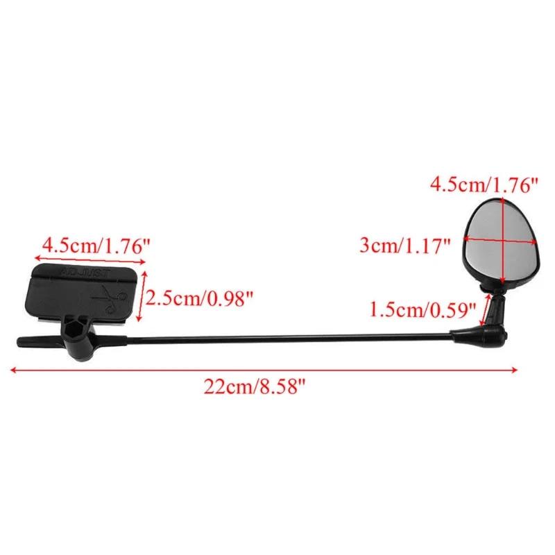 Flat Bicycle Helmet Mirror Helmet Mounted Rear-view Cycling Accessory