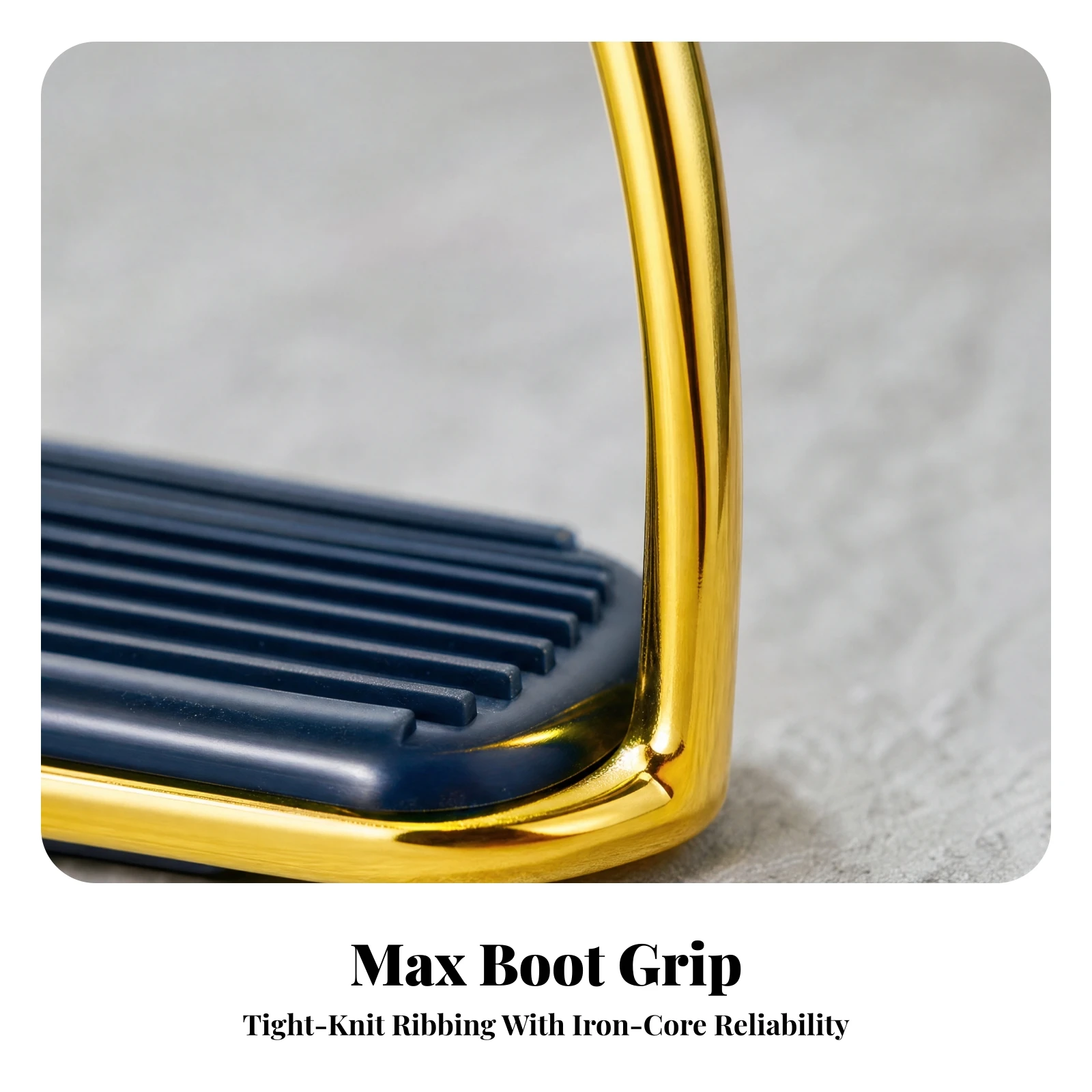 Horse Tack Sturdy Rounded Arch Stirrups with Flat Footbed Equestrian Equipment for Equestrians, Riding Practice