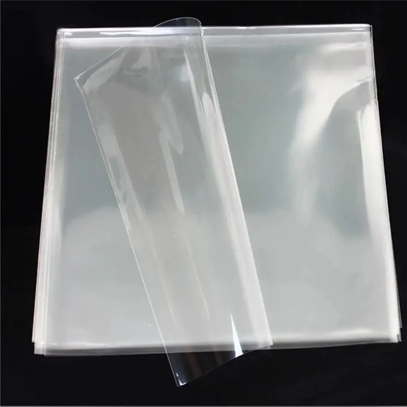 ABKN-Transparent Vinyl Record Outer Bag CD Protection Bag Square Bag Record Sleeve Flat Mouth Outer Bag Easy Install