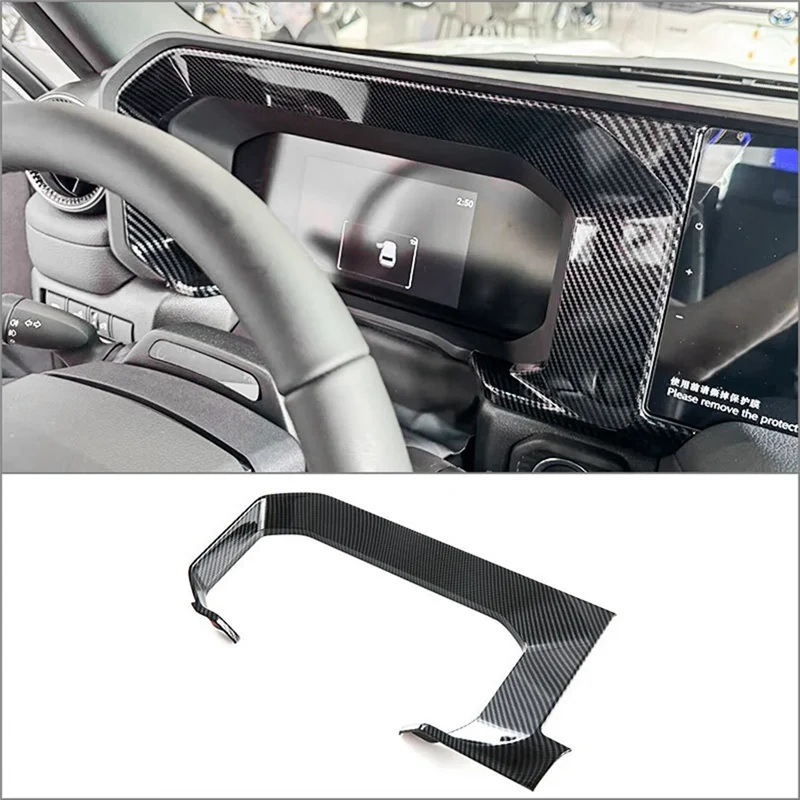 

Крышка приборной панели центральной консоли, накладка для Toyota Land Cruiser Prado 250 LC250 2024, аксессуары с левым рулем, углеродное волокно