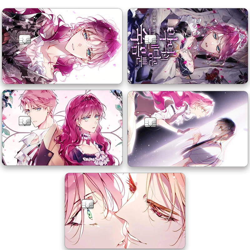 

Korea Comics Death Loop Card Stickers Decorate Anime Cartoon Red Hair Couple Patch Traffic Certificate Card Birthday Gift