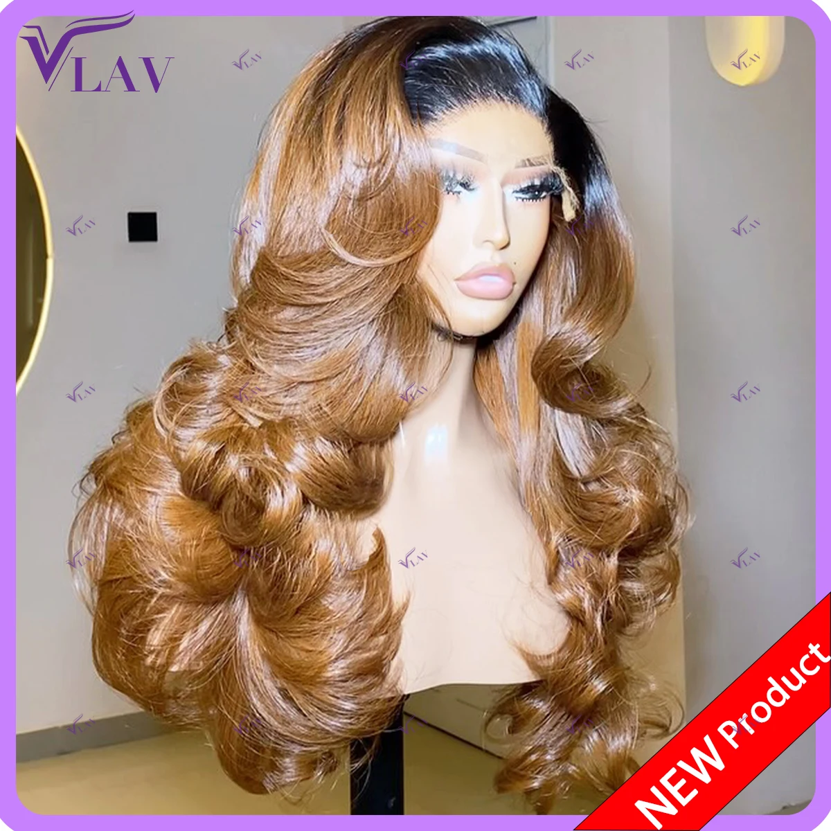 Pure Human Hair 1B/27 Color Body Wave 4x4 Closure Wig 13×6 Frontal Wigs HD Transparent Lace Glueless Wigs Genuine Human Hair