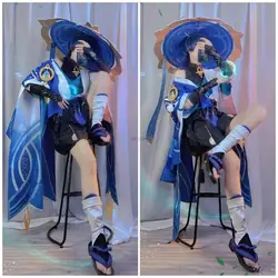 Anime Game Scaramouche Kunikuzushi Wanderer Cosplay Genshin Impact Cosplay Costume Uniform Wanderer Wig Halloween Party Suits