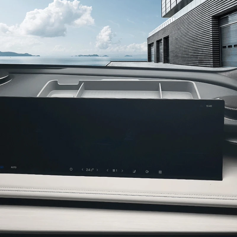 لجيلي غالاكسي E8 2024 2025 لوحة القيادة الأمامية للسيارة شاشة صندوق تخزين خلفي مضاد للأوساخ ملحقات مقاومة للماء الديكور الداخلي #3