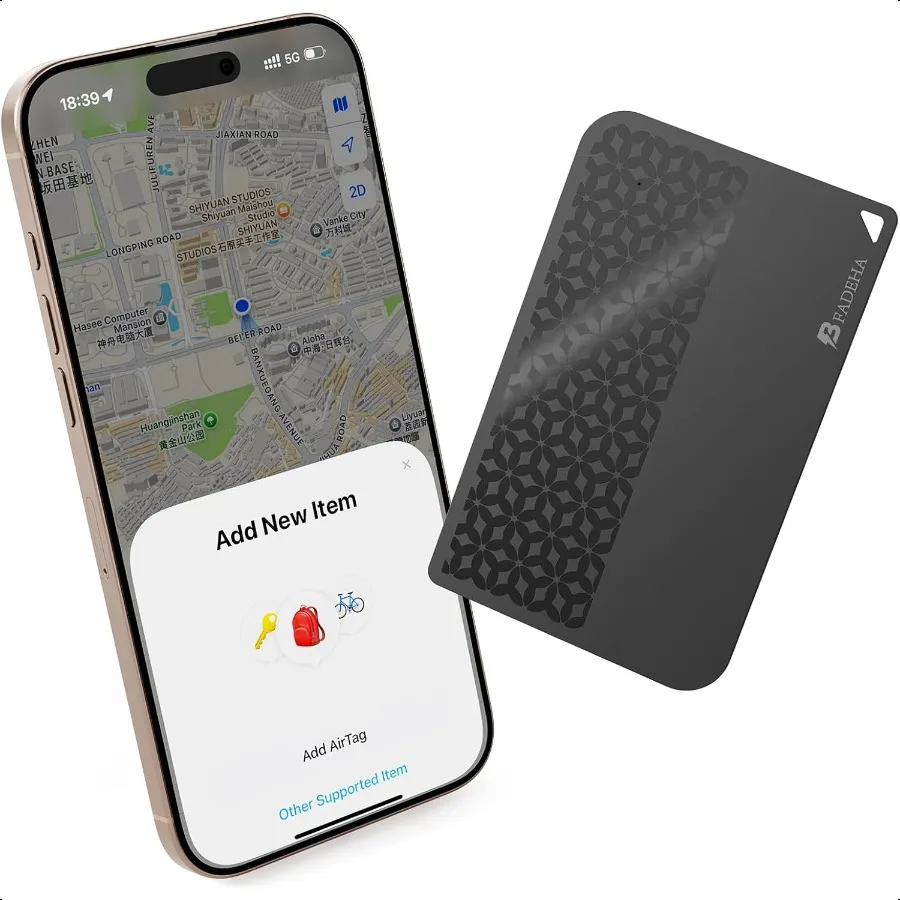

2025 [Apple MFi Certified] iOS Only Bluetooth Tracker Smart Finder for Apple Find My iPhone Card Wallet Finder GPS Tracker 510