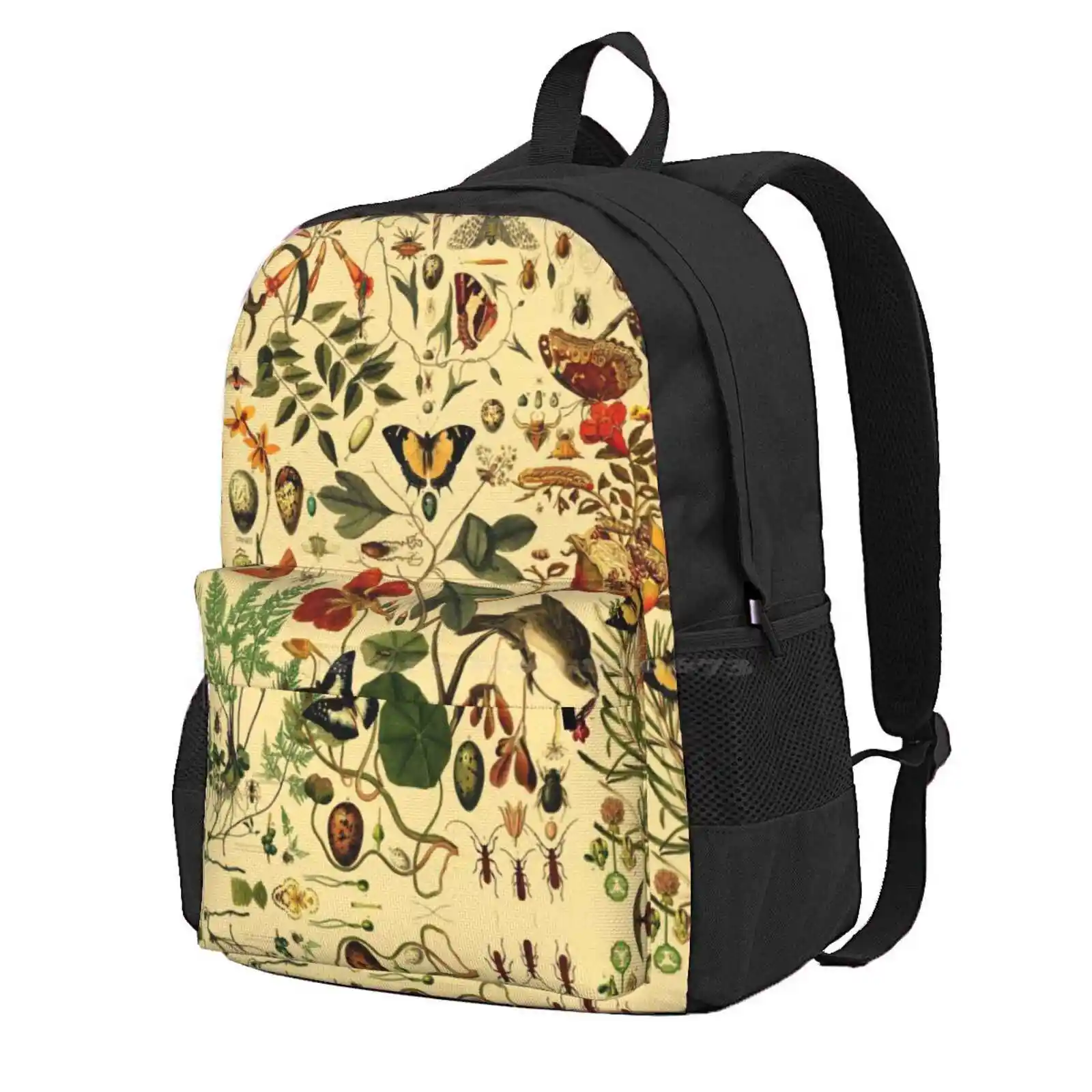 

Biology 101 Warm Hot Sale Schoolbag Backpack Fashion Bags Biology Nature Plants Insects Animals Flowers Pretty Vintage Antique