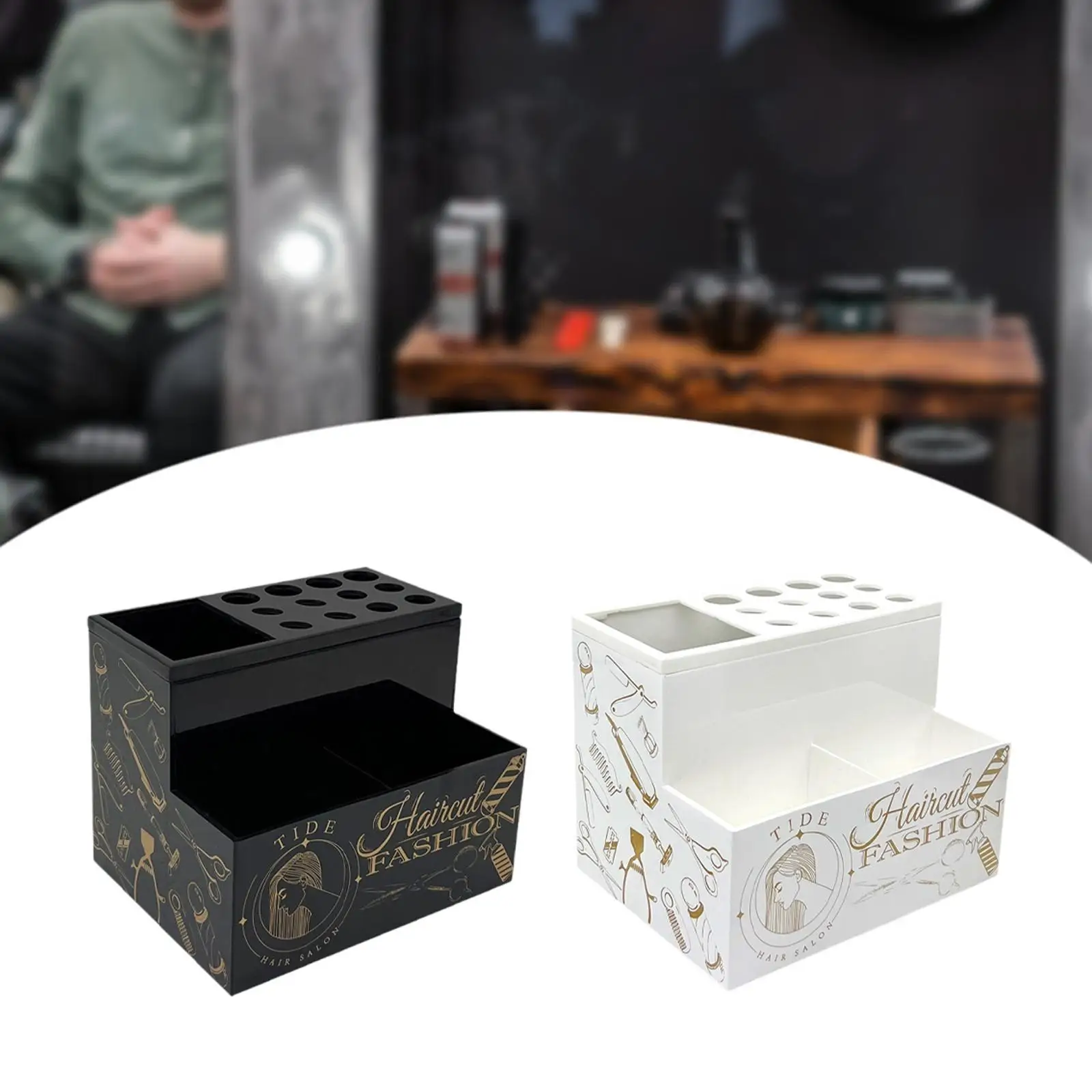 

Salon Scissors Holder Rack Barber Accessories Rack Hair Dresser Supplies Shear Holder for Combs Brushes Hairstyling Clips