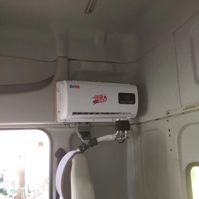 مكيف هواء شاحنة كهربائية عالمية Clima 12 فولت وحدة تيار متردد تكييف هواء 12 فولت لمقصورة الشاحنة #4