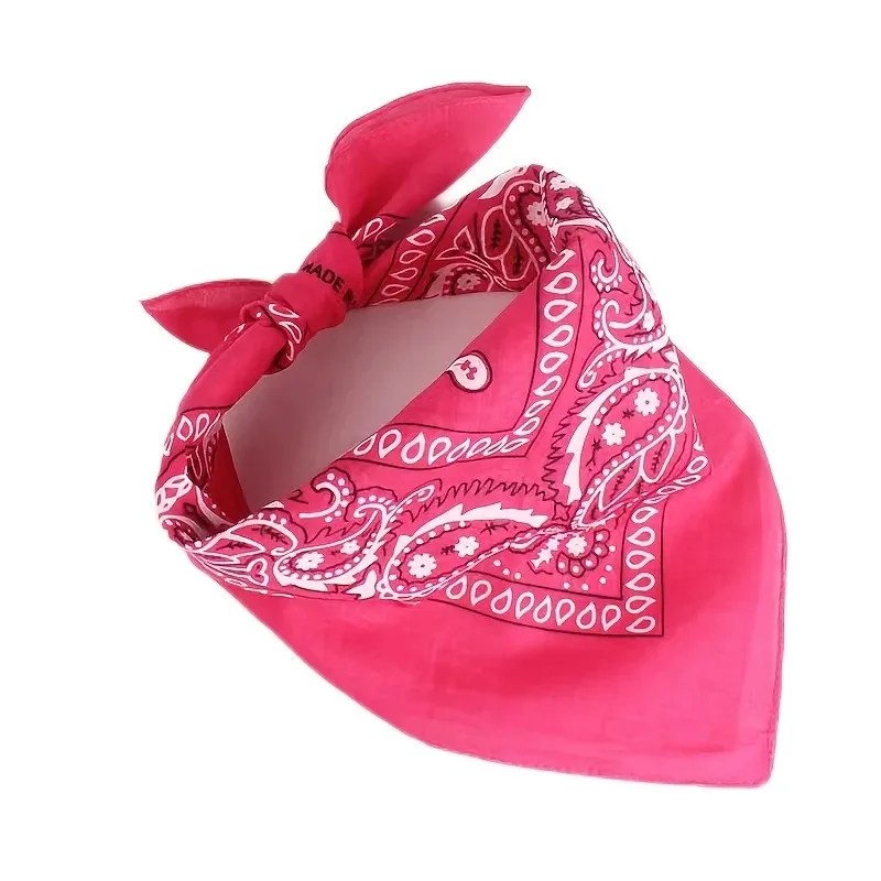 1pc Cashew Flower Large Square Scarf Deformation Insect Paisley Hip Hop Square Scarf Street Dance Cycling Bandana