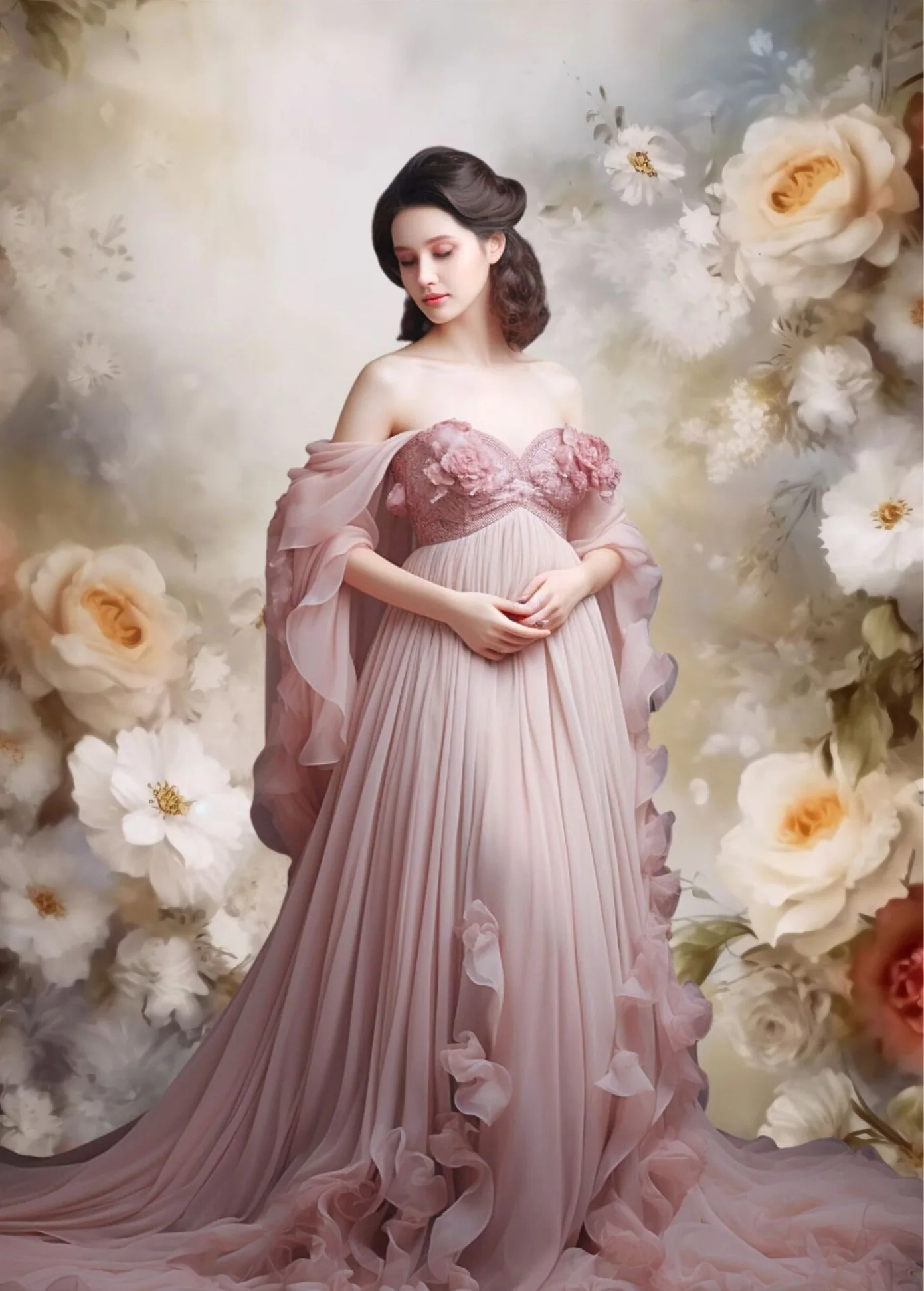 Mehofond-写真スタジオの背景、夢のような油絵、大人のための花の背景、誕生日、結婚式、マタニティポートレート、写真スタジオの装飾