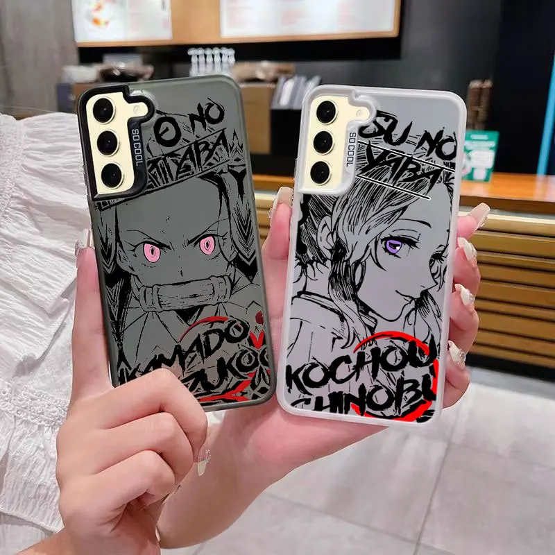 Funda de teléfono de lujo a prueba de golpes para Samsung Galaxy S26 S25 S24 S23 S22 Ultra S20 FE S21 FE S10 Plus Agatsuma Zenitsu Kochou Shinobu