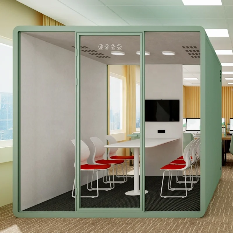 Customized Soundproof Room Silent Cabin Mobile Office Desk Furniture Negotiation Room Recording Studio Telephone Booth