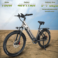 CMACEWHEEL L26 Electric Bike 750W Motor 48V 17AH Lithium Battery 26\