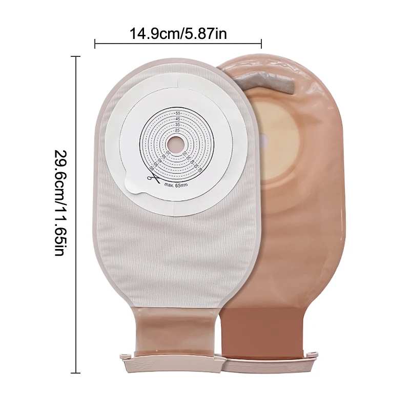 

[JN] Barrier Ostomy Colostomy Bag Two Piece Drainable Pouch With Hoop Or Clip Closure Adult Child Ileostomy Stoma Care 20 65mm