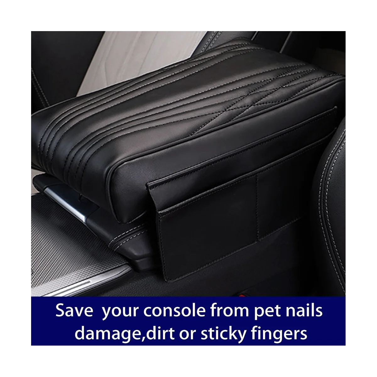 Memory Foam Armrest Box for Vehicles - Leather Car Armrest Box Pad, Universal Car Armrest Pad, Centre Console