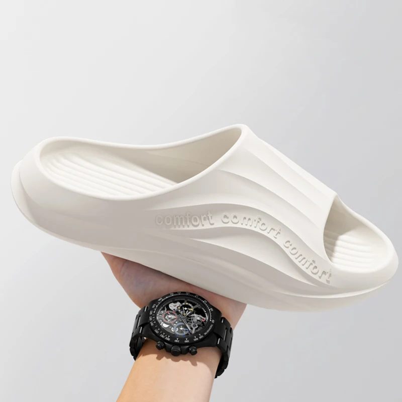 Women's Thick Platform Cloud Slippers EVA Soft Sole Pillow Slides Summer Beach Flip Flops Women Non Slip Bathroom Home Slippers image 2