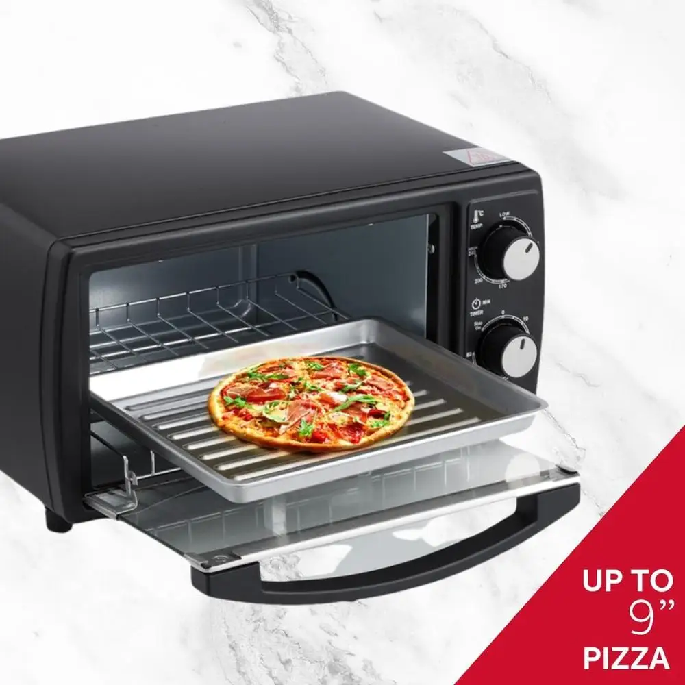 فرن محمصة كونترتوب 4 شرائح سعة 60 دقيقة مؤقت قابل للتعديل درجة الحرارة خبز شواء نخب السيارات اغلاق صينية الفتات
