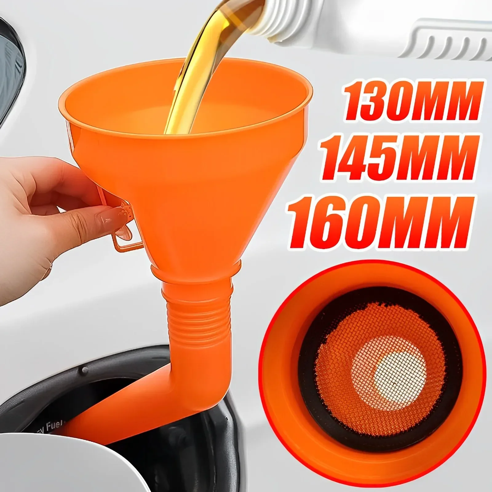 

Refueling Funnel with Filter Motorcycle Refuel Gasoline Engine Oil Funnel Moto Car Long Mouth Funnels Car Repair Filling Tools