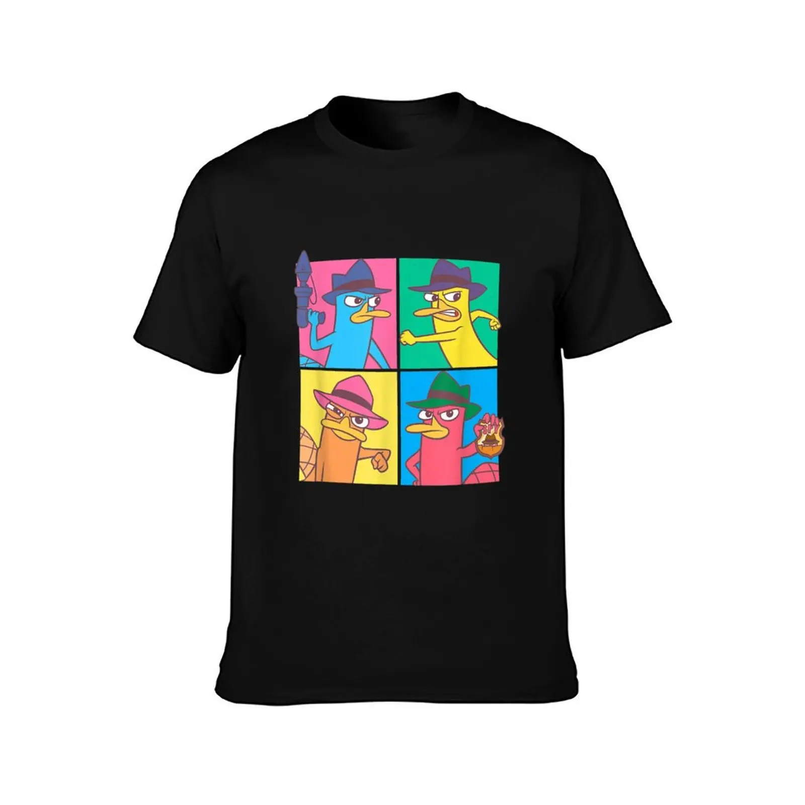 Agent P Pop Box Up T-Shirt Basic Simple Design Short Sleeve Shirt