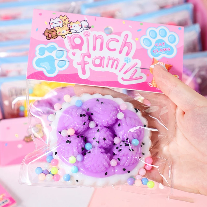 Aardbeientaart Mochi Taba Squishy Speelgoed Leuke Kleverige Decompressies Knijpen Knijpspeeltje Nieuwigheid Kinderen Volwassen Verjaardagscadeau