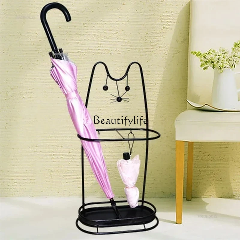

Wrought Iron European-style Study Umbrella Stands Indoor Balcony Cafe Umbrella Storage Shelf Hallway Porch Villa Aisle Holder