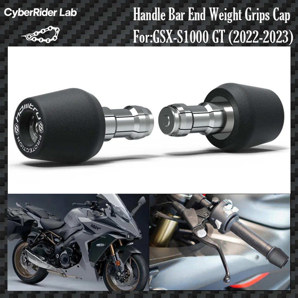 

For Suzuki GSX-S1000/GT 2015-2023 CNC Motorcycle Bar End Caps - Steel Anti-Rust No Tools Rider Gift Global Fit​