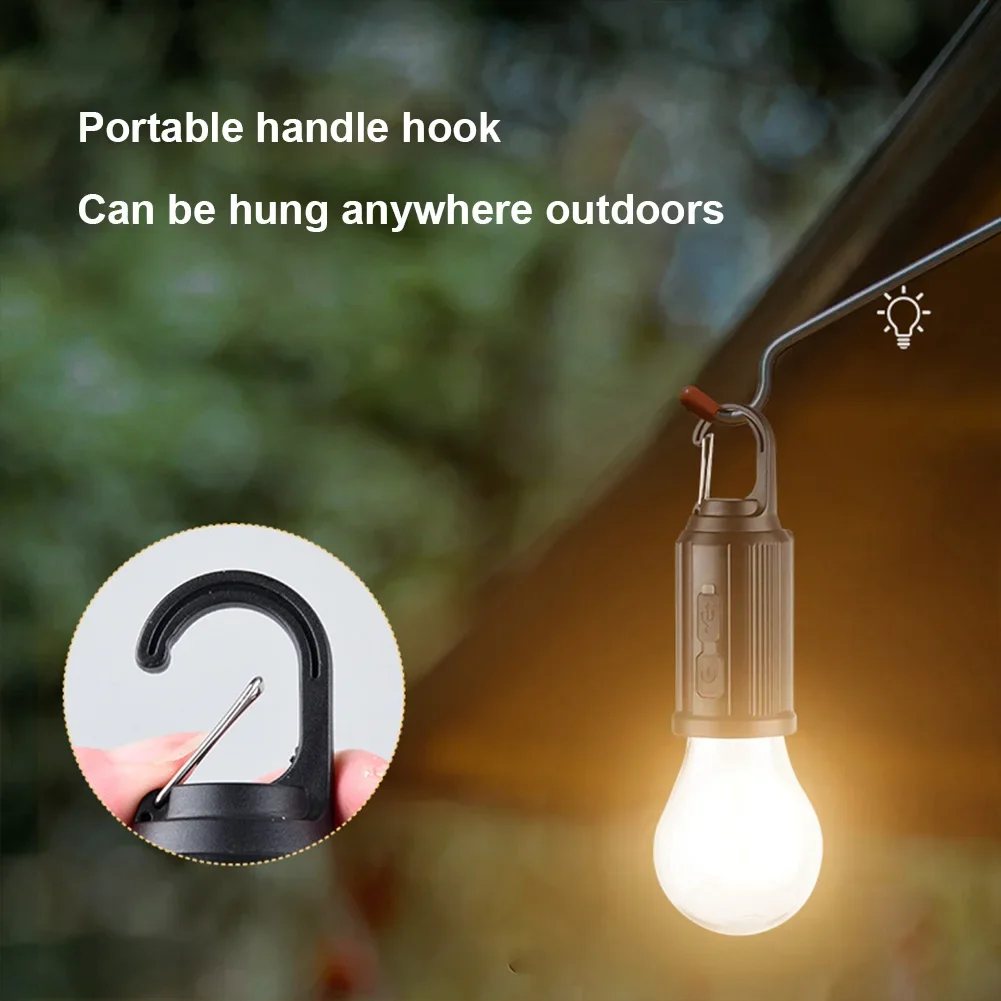 Solar Powered LED Lamp USB Charging LED Lighting Lantern Waterproof Portable Handheld Lamp 100LM for Outdoor BBQ Camping