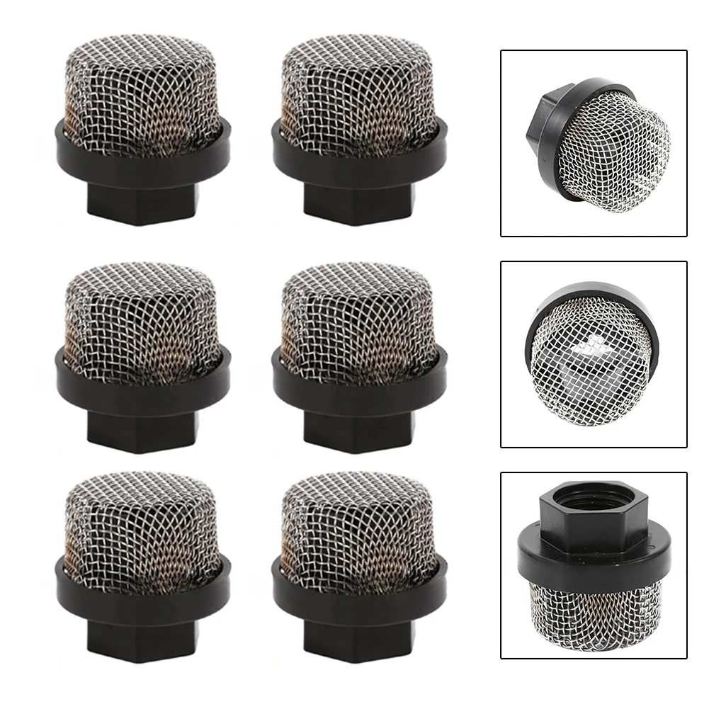 6pcs Professional Inlet Suction Strainer Mesh Filter 7/8 Inch UNF Intake Hose For Airless Sprayer Airless Sprayer Spare Parts