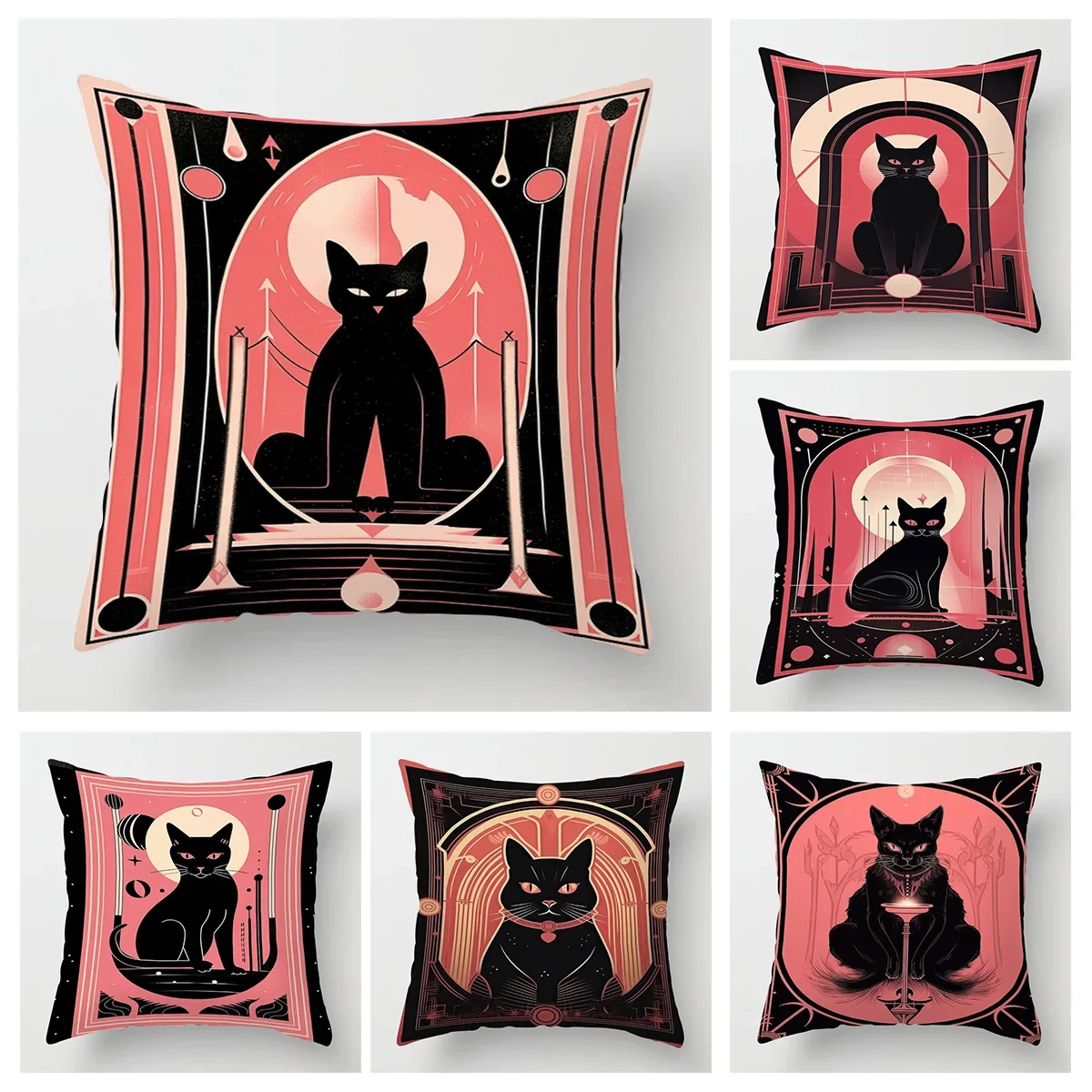 

Geometric animal pattern pillow cover 18x 18 inch printed cushion cover machine washable home sofa decoration 45x45cm