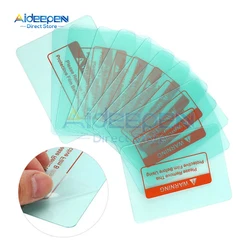 10Pcs Capacete De Soldagem Tampa Da Lente Placa Protetora Transparente Máscara De Soldagem De Canto Redondo Vidro Accesosries 116x90mm