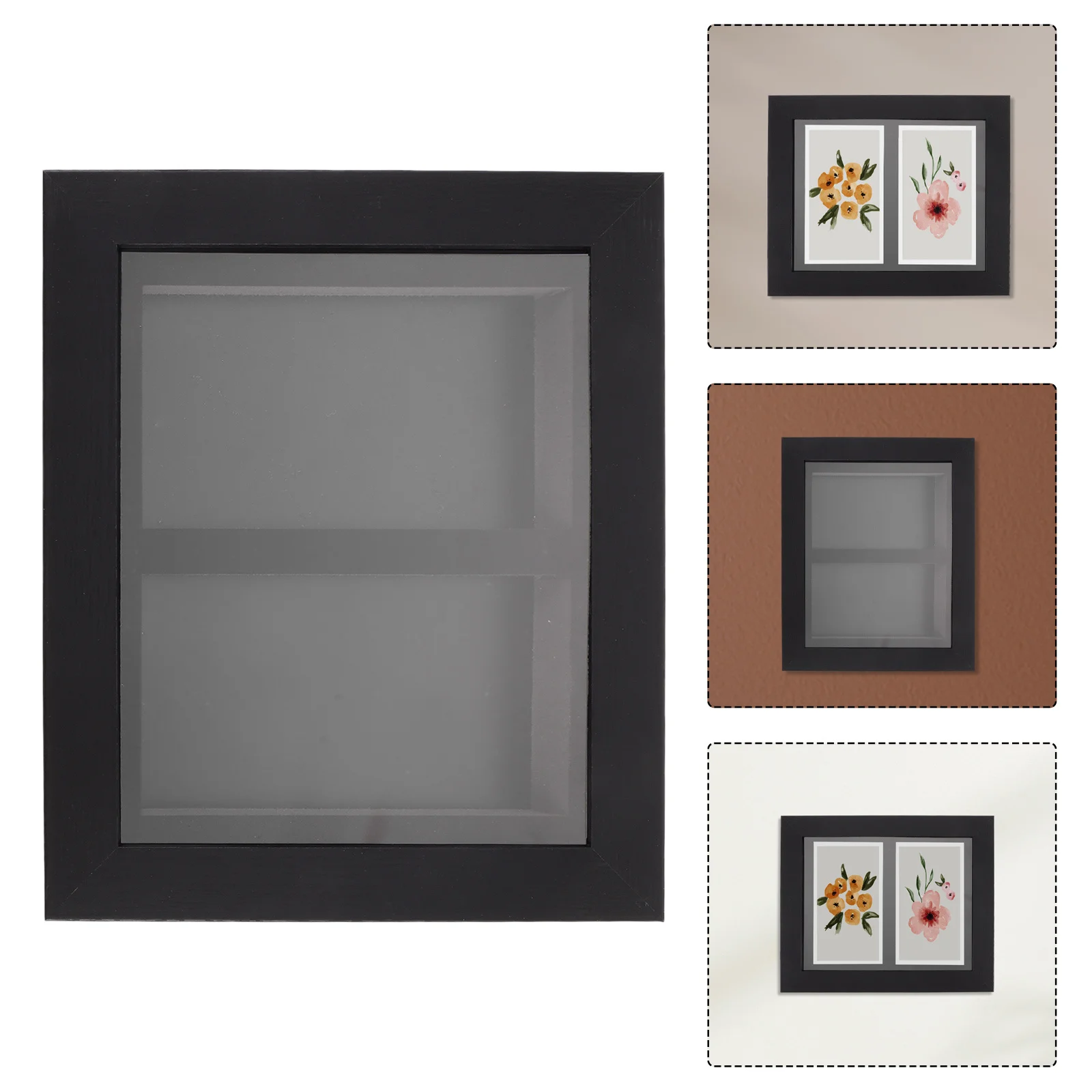 

Game Card Display Frame Wall Mount Acrylic Wood Case For 2 Cards Dustproof Trading Card Holder Stand Sports