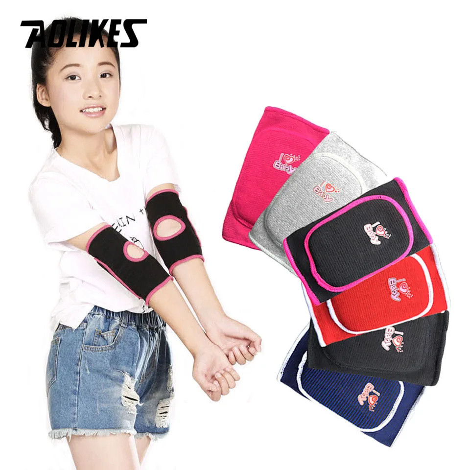 AOLIKES 1 Pair Kids Children Breathable Sports Elbow Pads Support for Outdoor Roller-skating Dancing Baketball Football