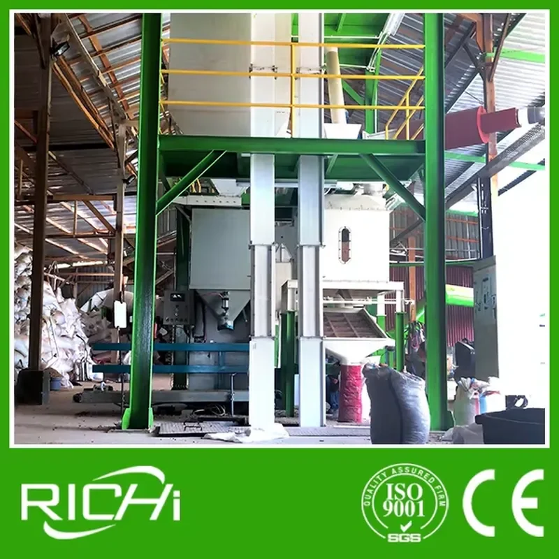 CE 1-2 T/H Complete Rice Straw Pellet Production Line / Complete Straw Pellet Production Line