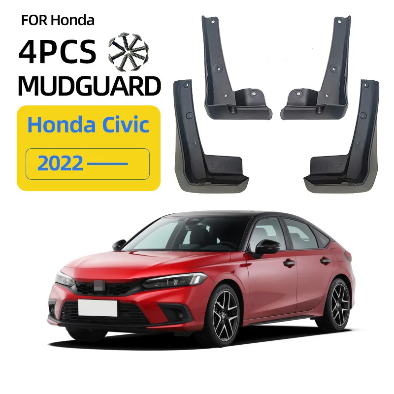 

For 2022-2024 Honda Civic MK11 Mudguards Fender Mudflaps Front Rear Flares Splash Guards Cover Car Accessorie