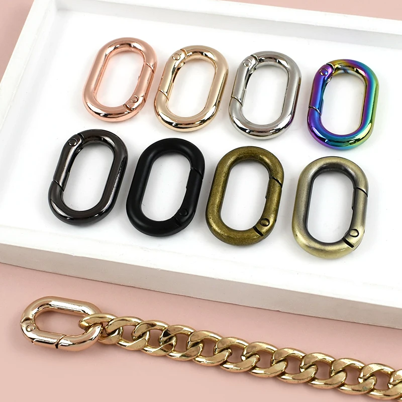 

5/10Pcs 13-32mm Metal Buckle for Keychain O Ring Clasp Spring Buckles Bag Shoulder Strap Connect Hook DIY Hardware Accessories