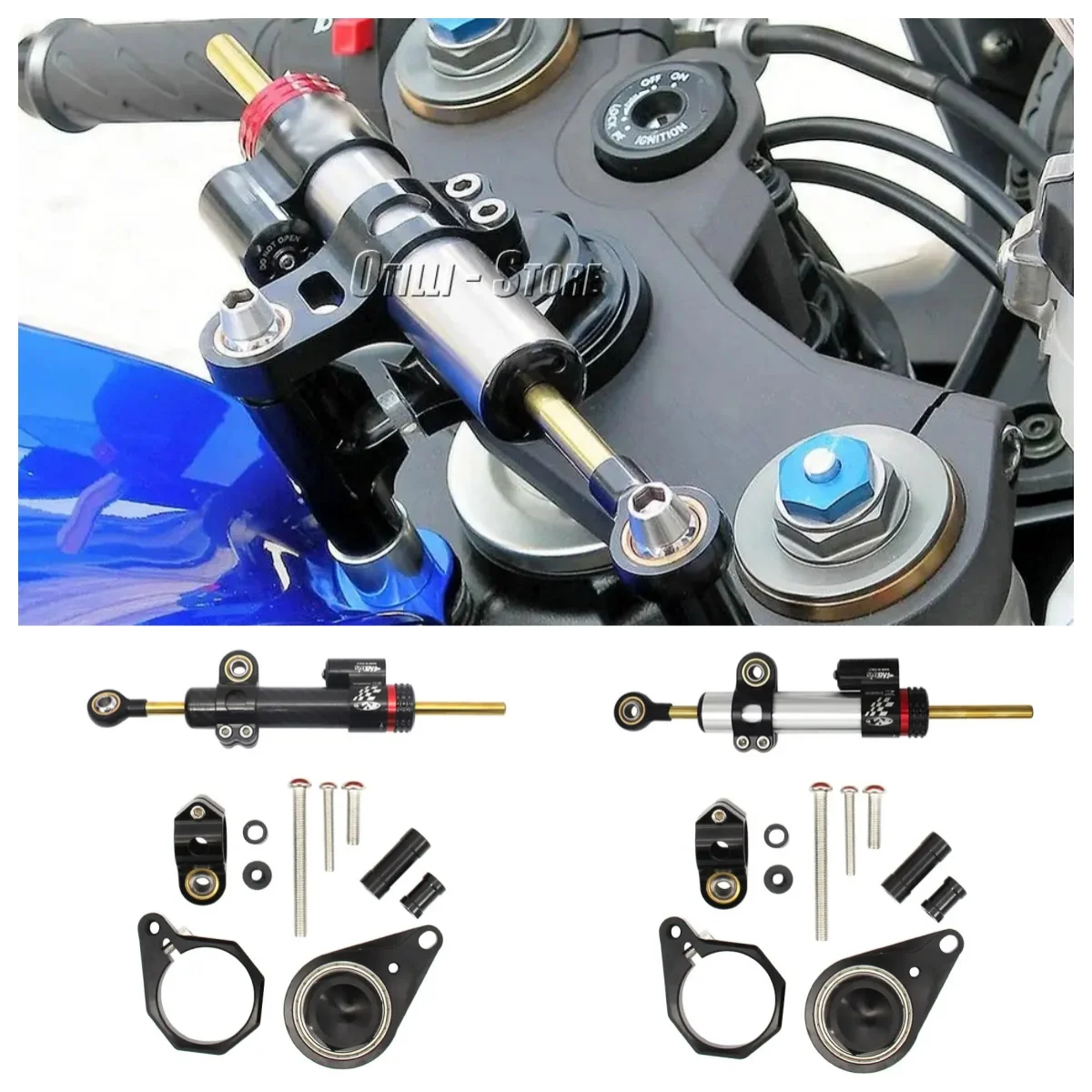 

For Suzuki GSX-R GSXR600 GSXR750 GSXR1000 Motorcycle Accessories Adjustable Steering Stabilizer Damper Mounting Bracket Support