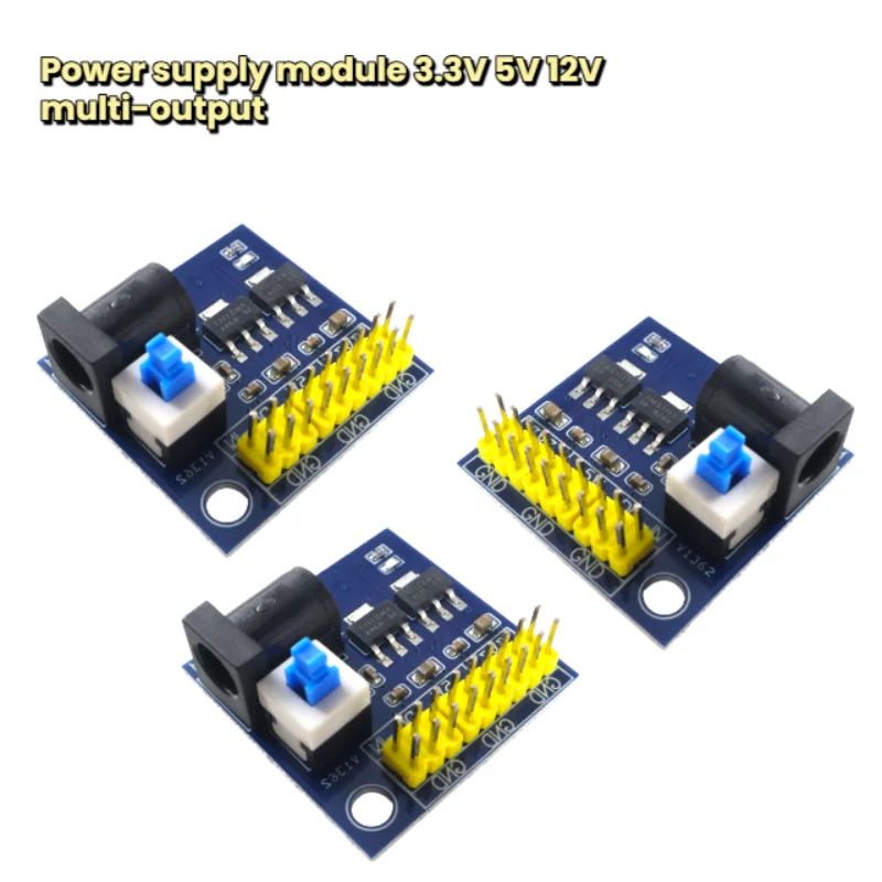 

Модуль понижающего питания постоянного тока от 12 В до 3,3 В, 5 В, тройной выход, 800 мА, высокоэффективная плата регулятора напряжения для макетной платы Arduino ESP32