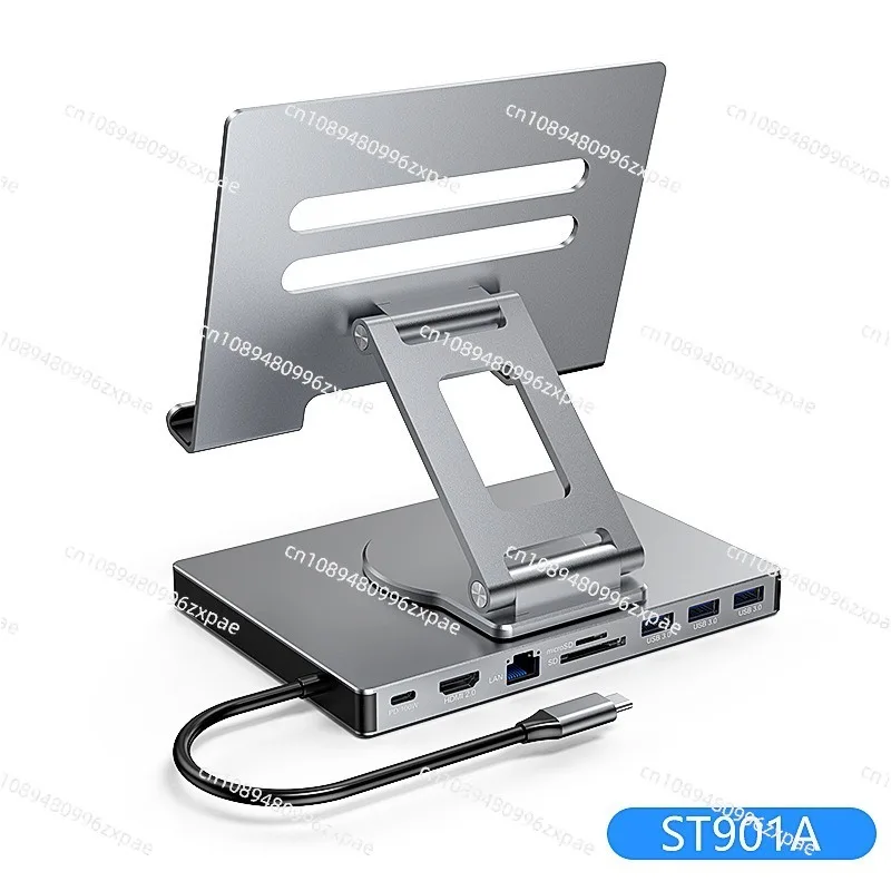 

Док-станция Type-C с поддержкой 4K 60 Гц, гигабитным сетевым портом, USB 3.2, конвертер для мобильных телефонов, вращающаяся подставка