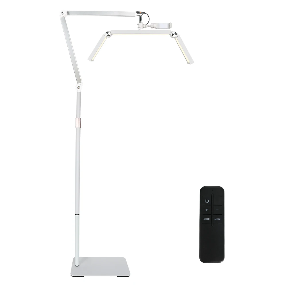 26 INCH Halve Maan Licht Halve Maan Vloerlamp met Houder 360 °   Roterend lichtkop voor wimperextensions Tattoo Skincare Wenkbrauwen