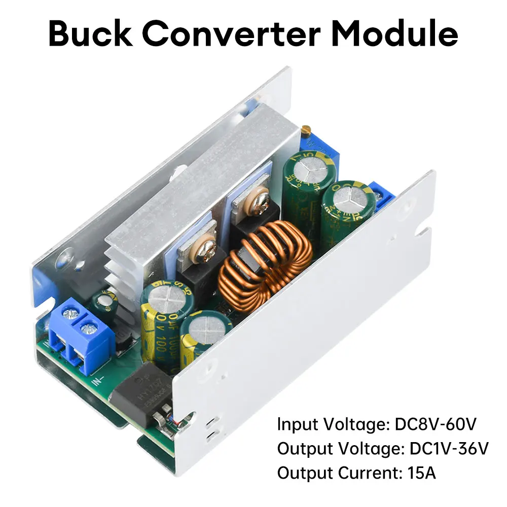 Module d'alimentation abaisseur réglable DC-DC 15A 200W 8-60V, convertisseur Buck, tension réglable, rectification synchrone stabilisée
