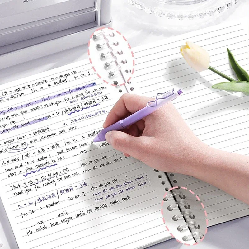 Notebook gradien warna penutup dapat diganti Halaman dalam Notebook kantor Coil Notebook Homework Book A4/B5 dilepas